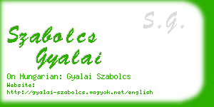 szabolcs gyalai business card